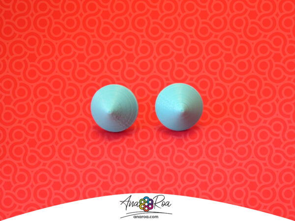 DISEÑO DE ARETES MODELO MINI CONO TURQUESA