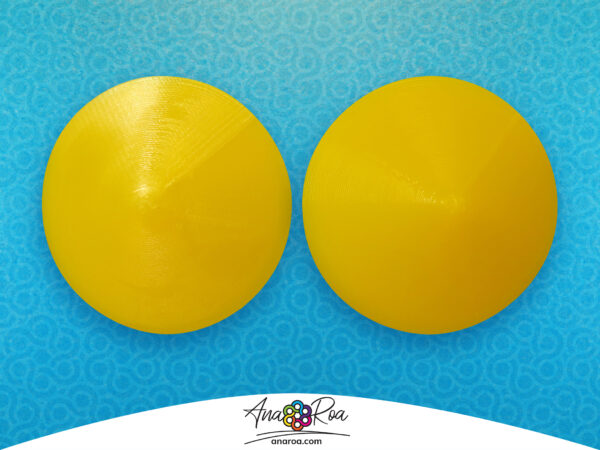 DISEÑO DE ARETES MODELO CONO CHINO 3D AMARILLO