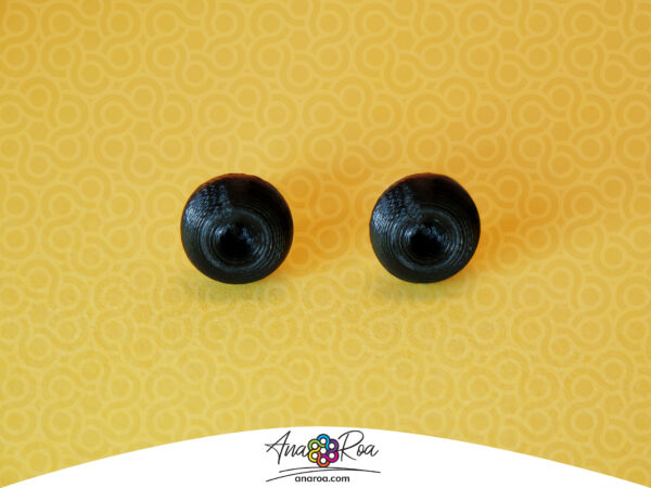 ARETE MODELO MINI DONUT NEGRO