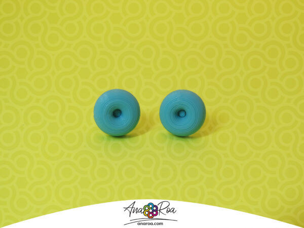 ARETE MODELO MINI DONUT TURQUESA